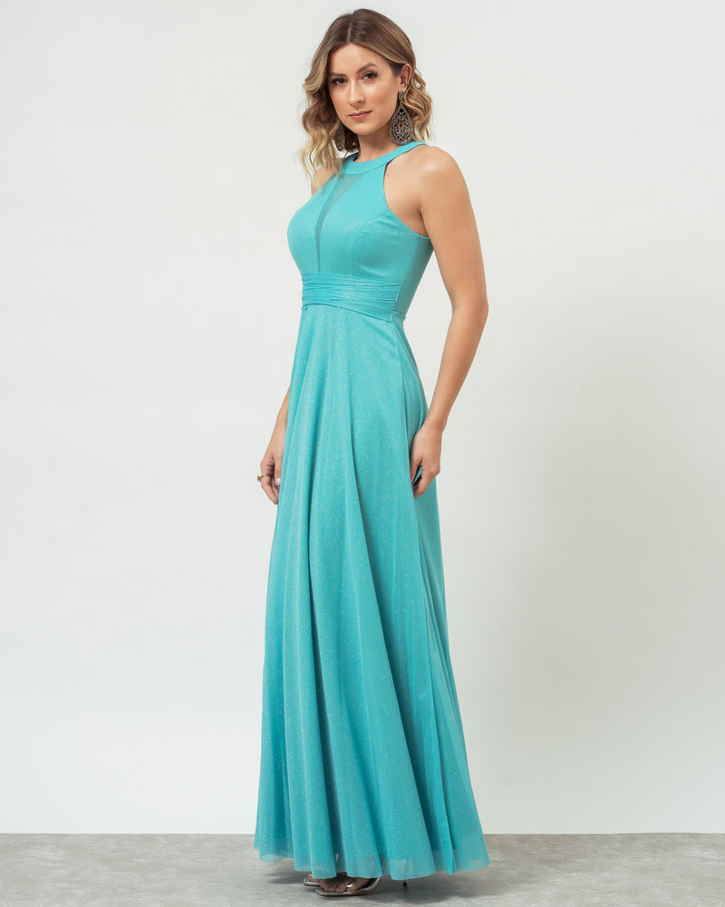 VESTIDO LONGO COR TIFFANY NORAH 409 – Loja Arusha