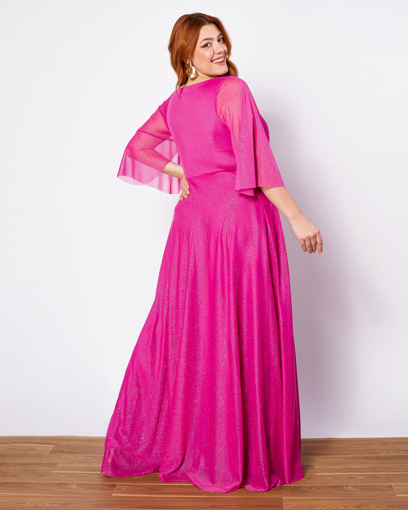 VESTIDO LONGO COR PINK - CAMILE - cod. 424