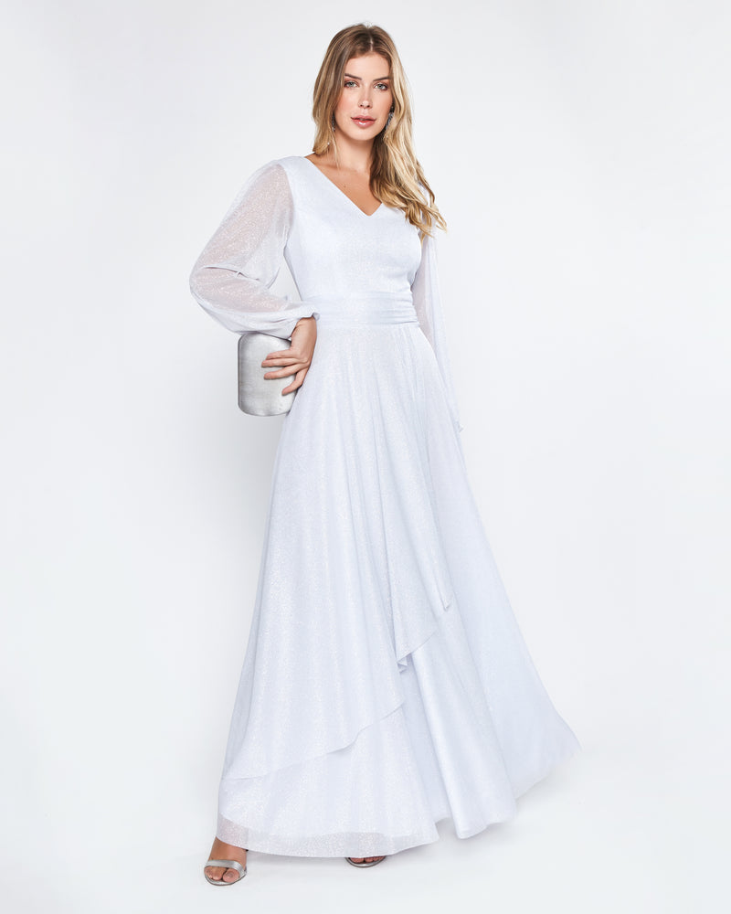 VESTIDO LONGO COR BRANCO - REBECCA - cod. 425