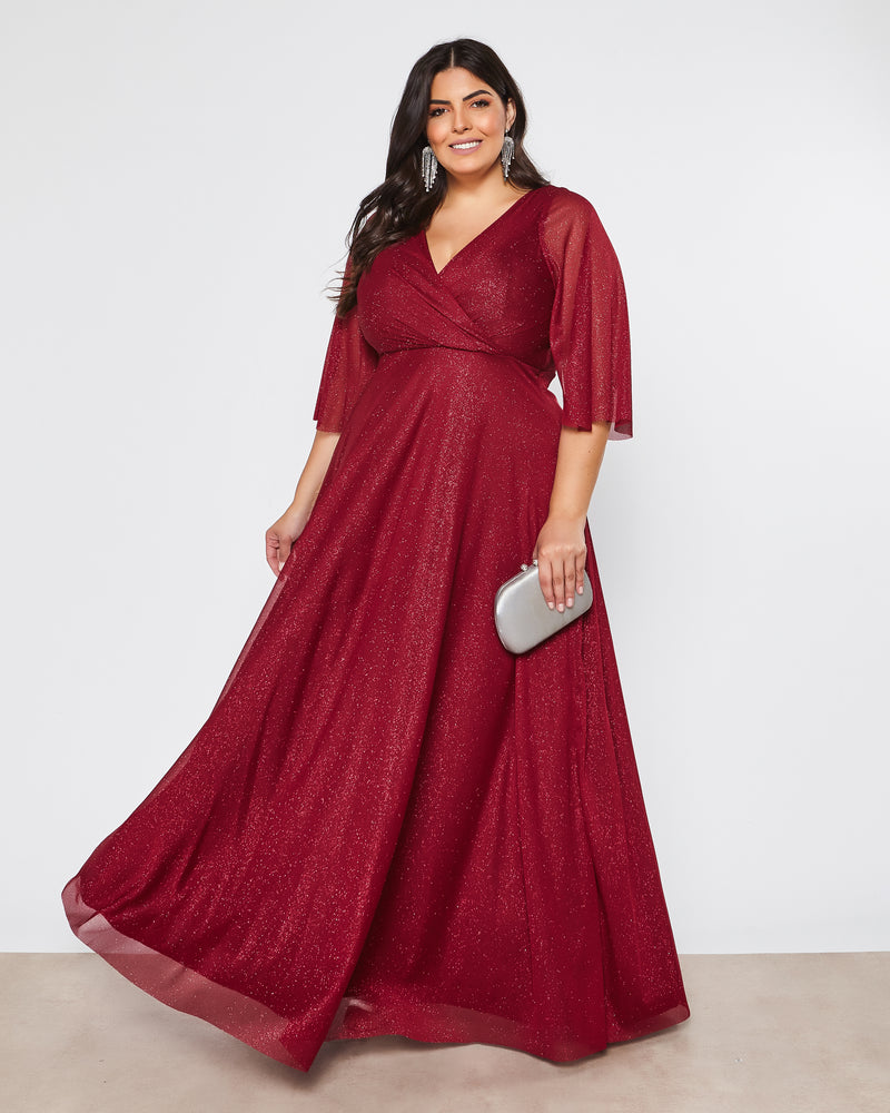 VESTIDO LONGO COR MARSALA - CAMILE - cod. 424