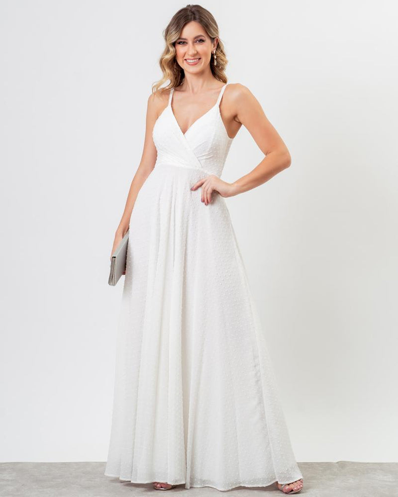 VESTIDO LONGO COR OFF WHITE - NAOMI – Cod. 1110