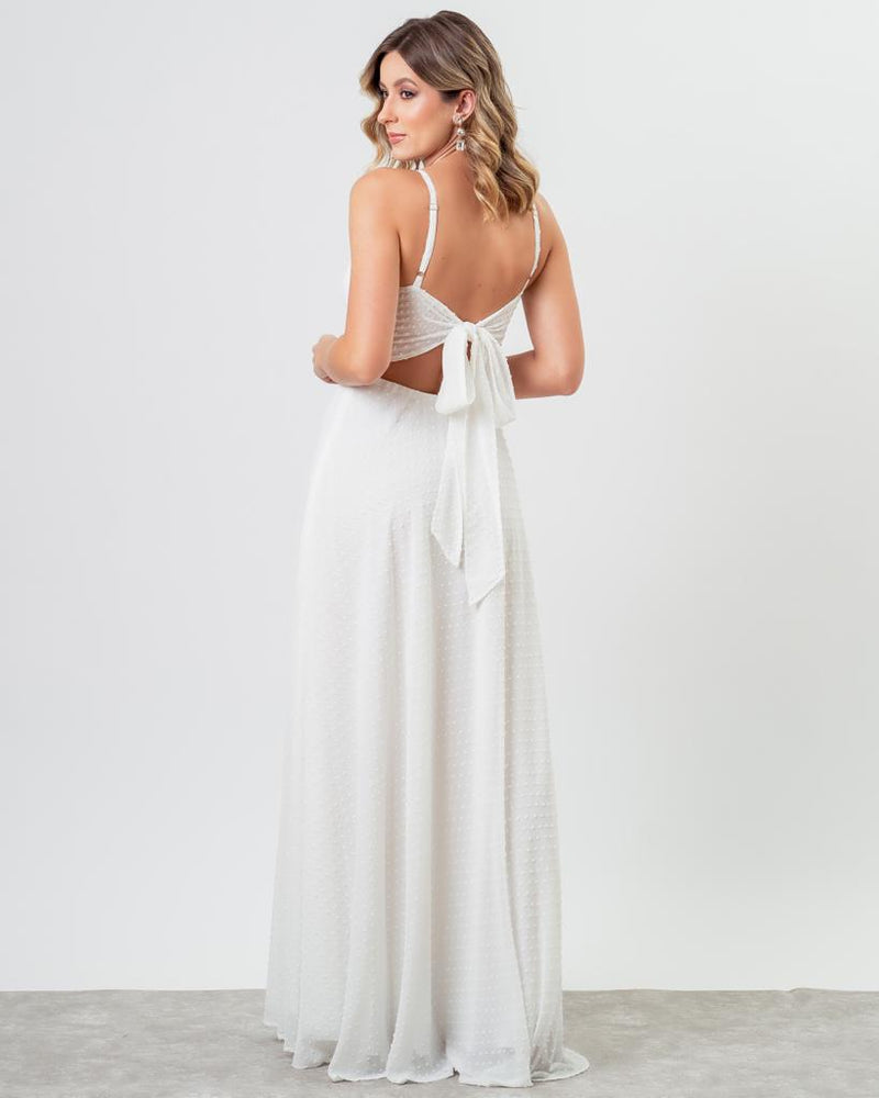 VESTIDO LONGO COR OFF WHITE - NAOMI – Cod. 1110