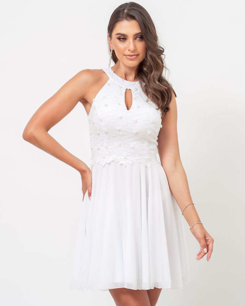 VESTIDO CURTO COR BRANCO - LÍVIA - Cod. 398