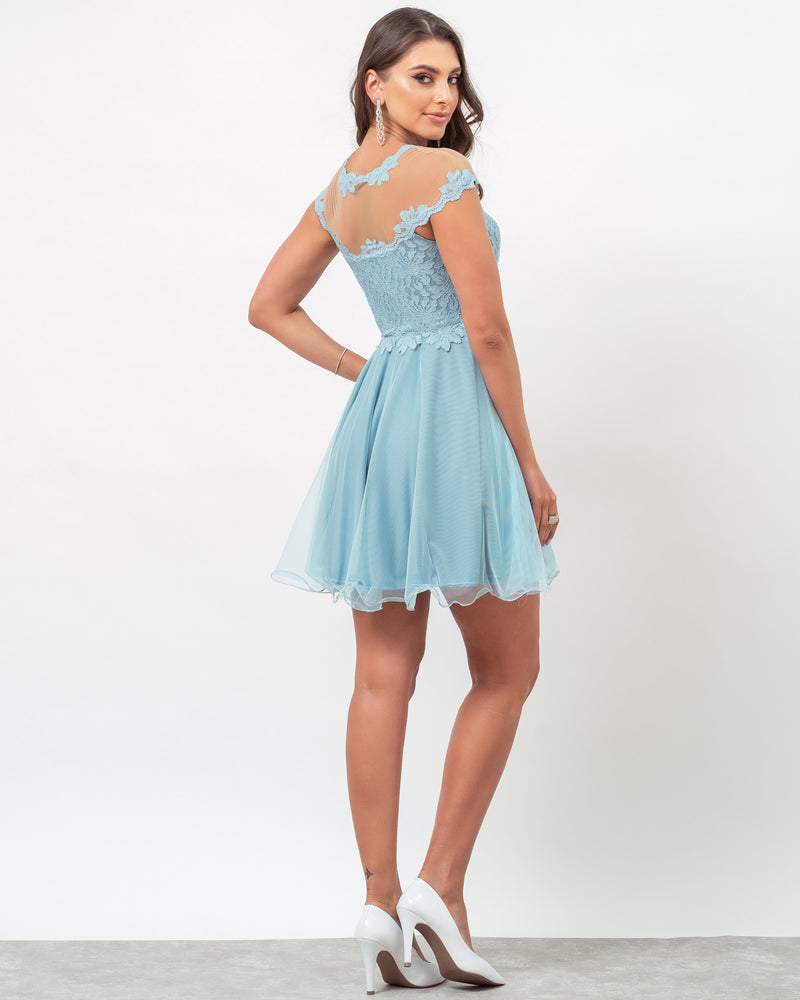 VESTIDO CURTO COR SERENITY - MAITÊ - Cod. 358