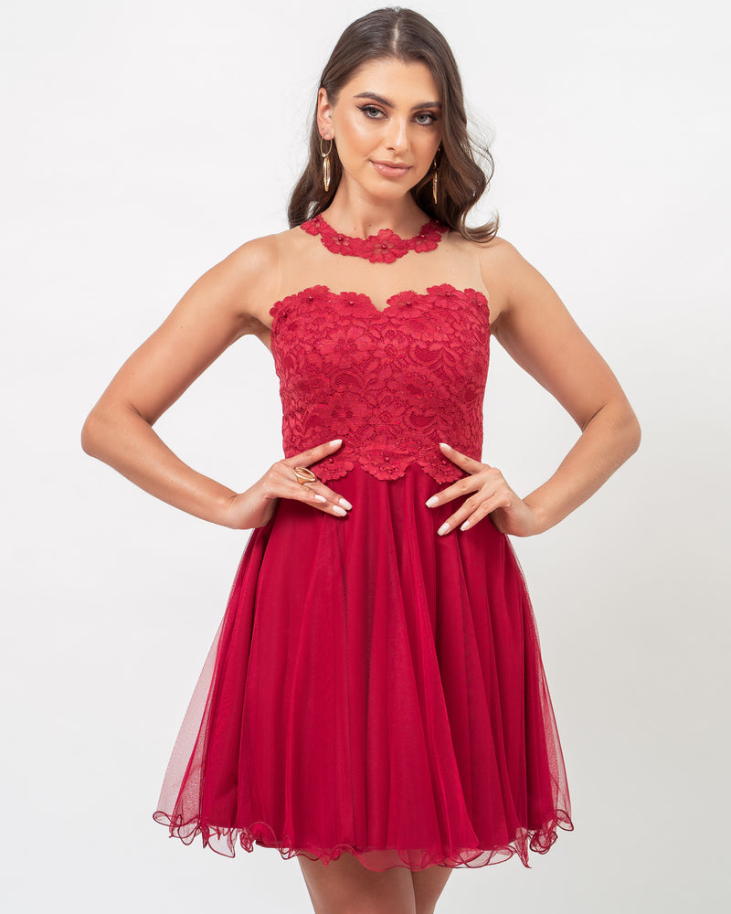 VESTIDO CURTO ELISA COR VERMELHO - Cod. 393