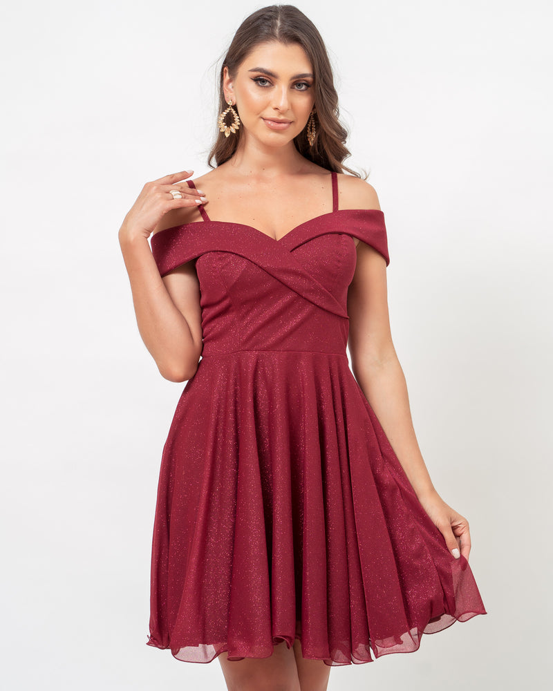 VESTIDO CURTO COR MARSALA - MAYA - Cod. 415