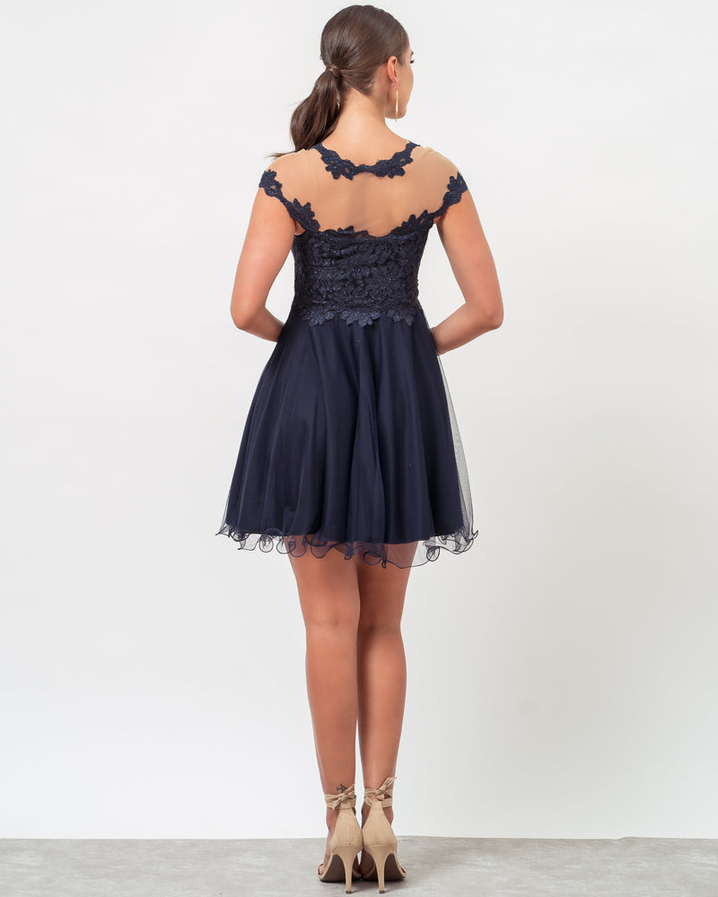 VESTIDO CURTO COR MARINHO - MAITÊ - Cod. 358