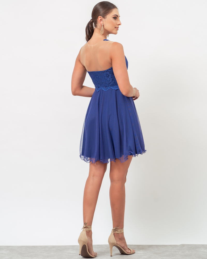 VESTIDO CURTO ELISA COR ROYAL - Cod. 393