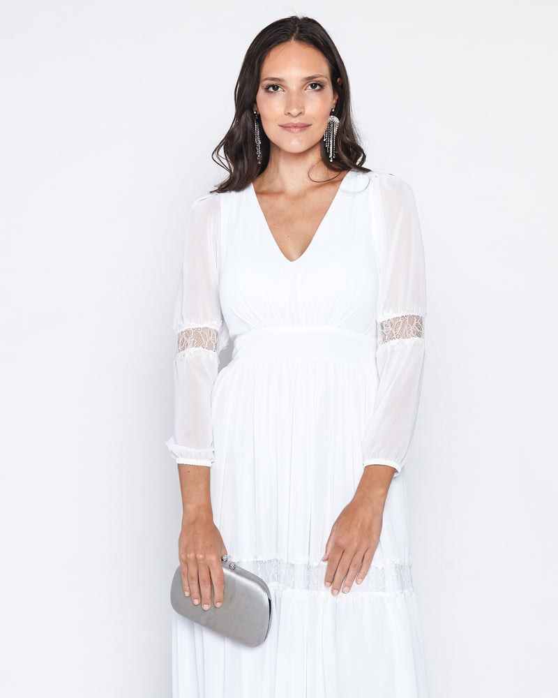 VESTIDO LONGO COR BRANCO - CHLOE -cod. 1095