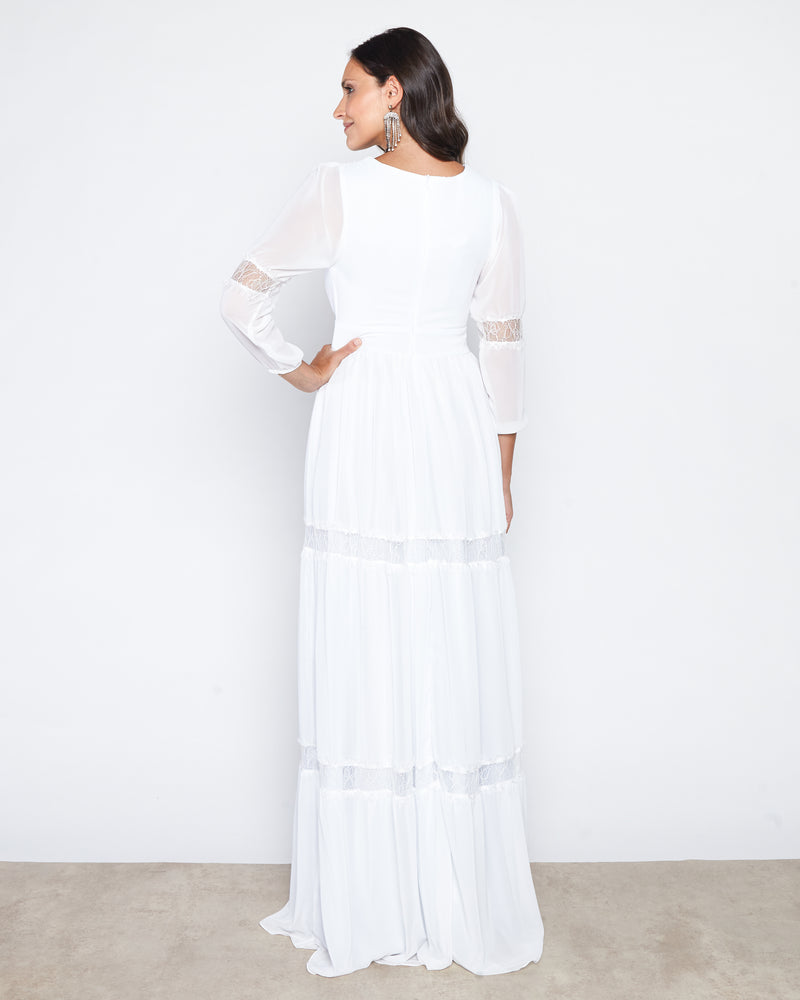 VESTIDO LONGO COR BRANCO - CHLOE -cod. 1095